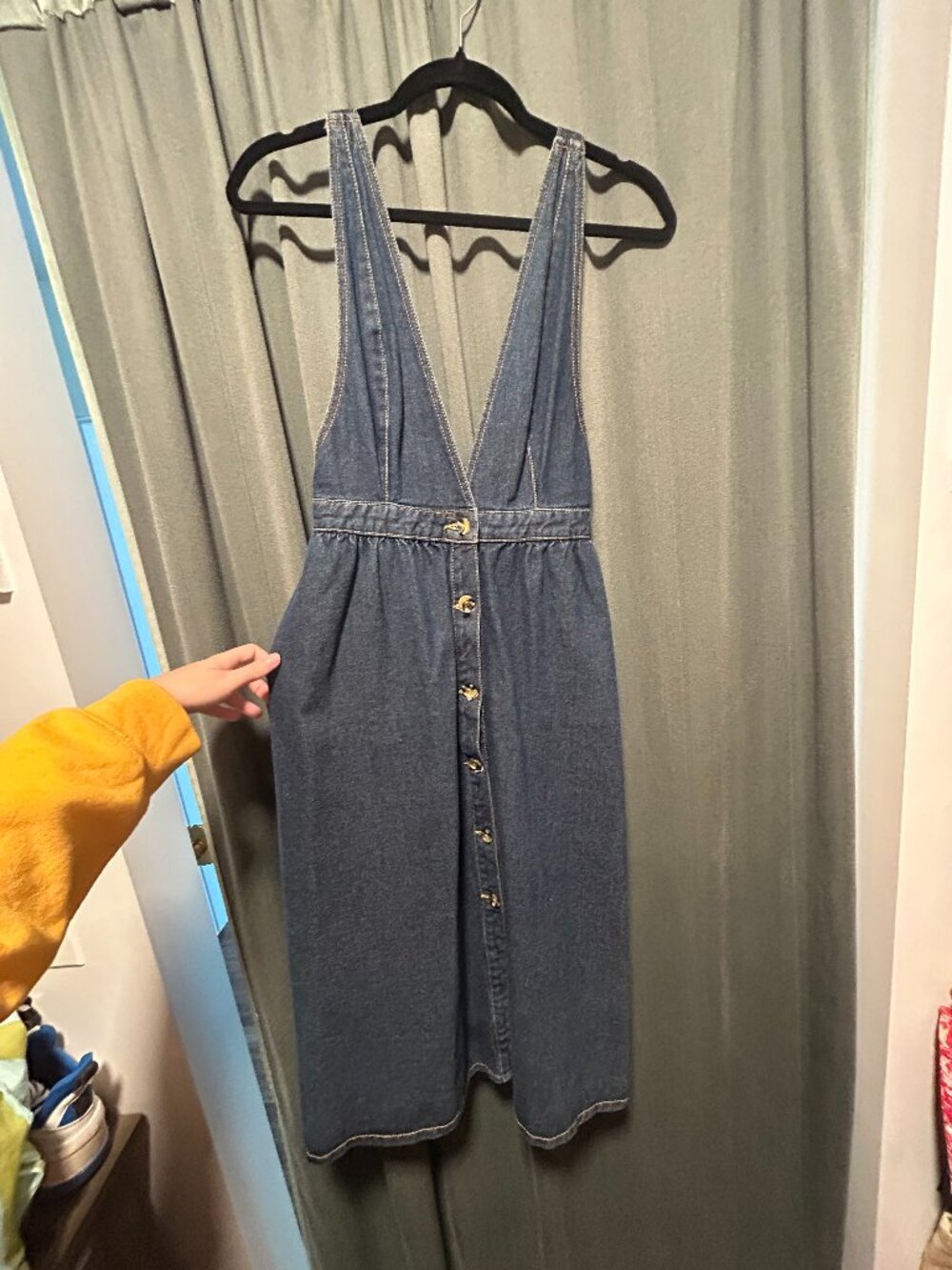 Urban Outfitters Denim Front Button Midi Dress